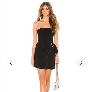 Lovers + Friends Black Strapless Mini Dress